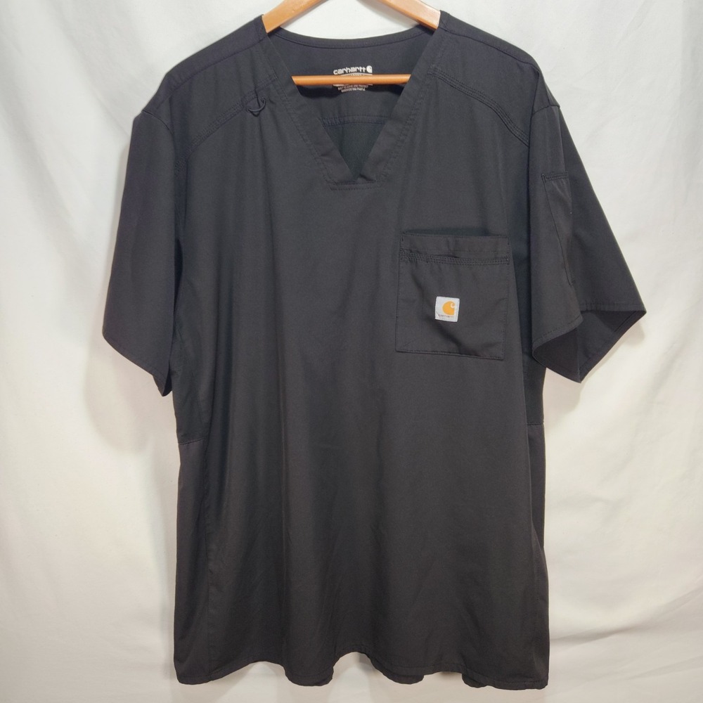 Carhartt Scrub Modern Fit Top Size 2XL Black Unisex Uniform